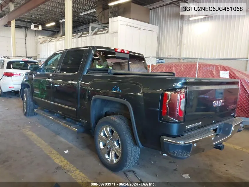 2018 GMC Sierra 1500 Slt VIN: 3GTU2NEC6JG451068 Lot: 39703971