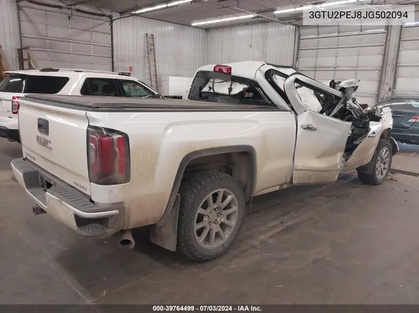 2018 GMC Sierra 1500 Denali VIN: 3GTU2PEJ8JG502094 Lot: 39764499