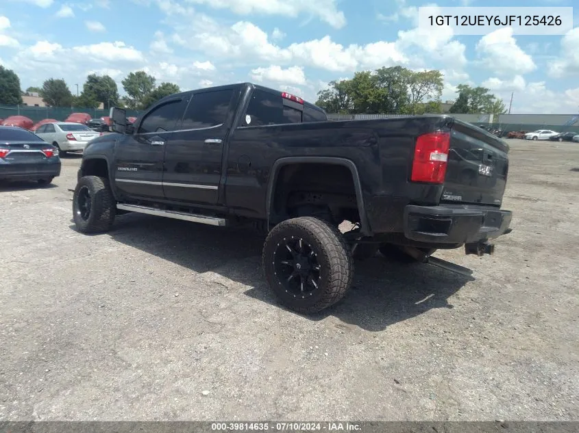 2018 GMC Sierra 2500Hd Denali VIN: 1GT12UEY6JF125426 Lot: 39814635