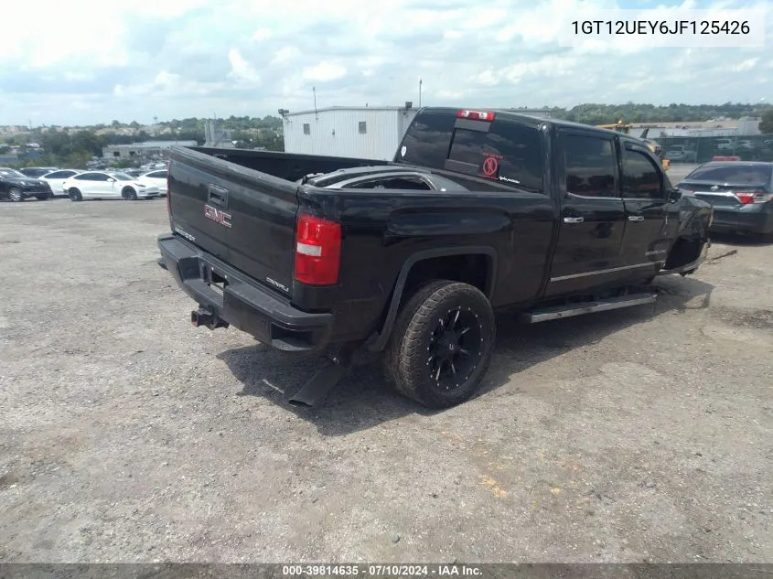 2018 GMC Sierra 2500Hd Denali VIN: 1GT12UEY6JF125426 Lot: 39814635