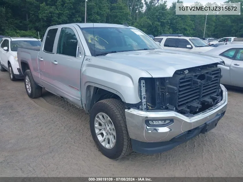 2018 GMC Sierra 1500 Sle VIN: 1GTV2MEC1JZ315672 Lot: 39819109