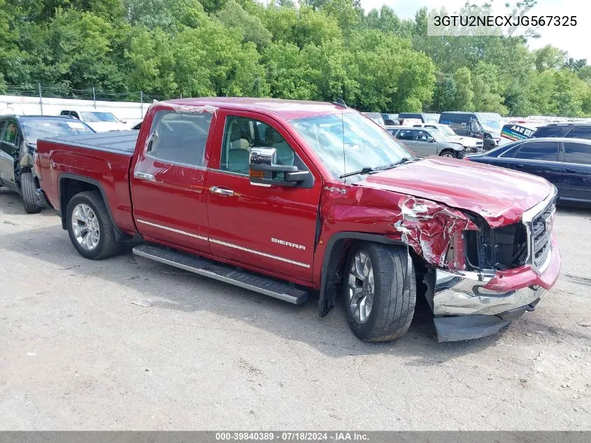 2018 GMC Sierra 1500 Slt VIN: 3GTU2NECXJG567325 Lot: 39840389