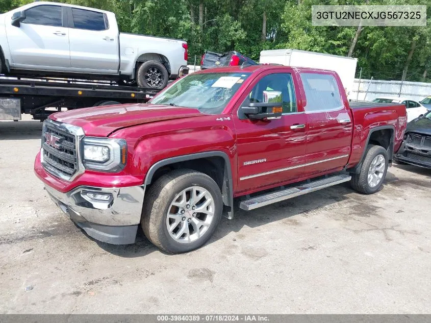 2018 GMC Sierra 1500 Slt VIN: 3GTU2NECXJG567325 Lot: 39840389