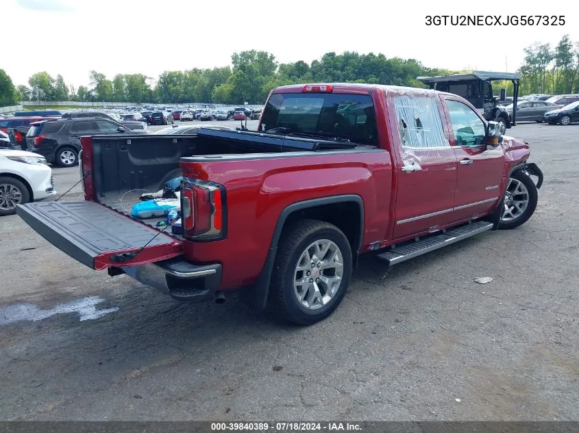 2018 GMC Sierra 1500 Slt VIN: 3GTU2NECXJG567325 Lot: 39840389