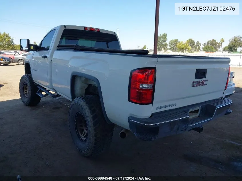 2018 GMC Sierra 1500 VIN: 1GTN2LEC7JZ102476 Lot: 39884548