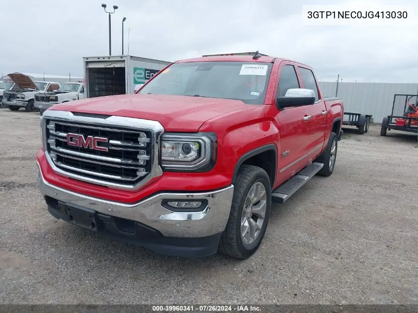 2018 GMC Sierra 1500 Slt VIN: 3GTP1NEC0JG413030 Lot: 39960341