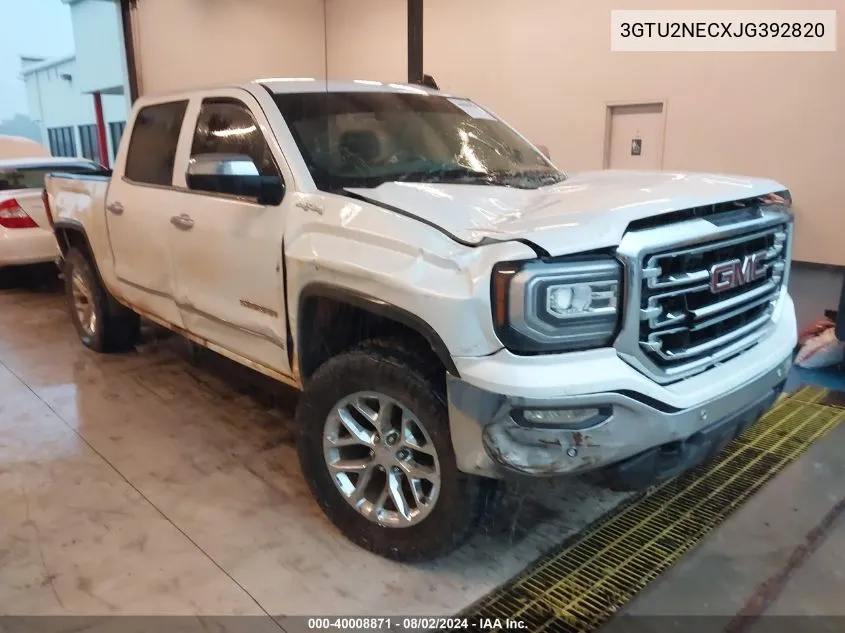 2018 GMC Sierra 1500 Slt VIN: 3GTU2NECXJG392820 Lot: 40008871