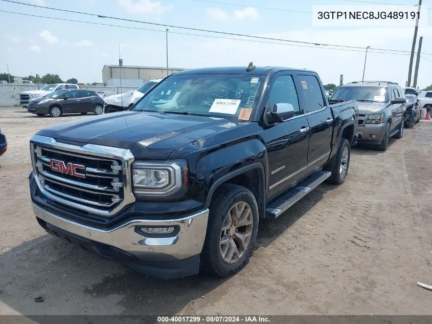 2018 GMC Sierra 1500 Slt VIN: 3GTP1NEC8JG489191 Lot: 40017299