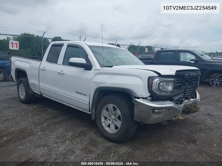 2018 GMC Sierra 1500 Sle VIN: 1GTV2MEC3JZ254549 Lot: 40018439