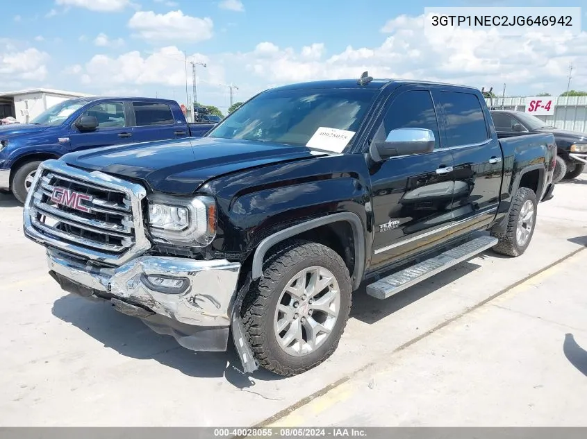 2018 GMC Sierra 1500 Slt VIN: 3GTP1NEC2JG646942 Lot: 40028055