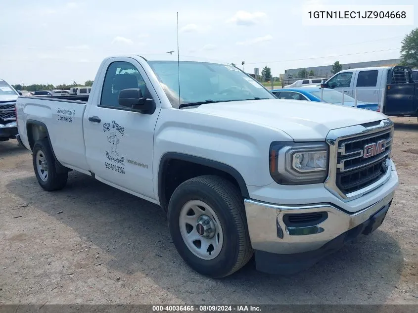 2018 GMC Sierra 1500 VIN: 1GTN1LEC1JZ904668 Lot: 40036465