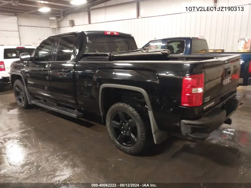 2018 GMC Sierra 1500 VIN: 1GTV2LEC1JZ190313 Lot: 40062222