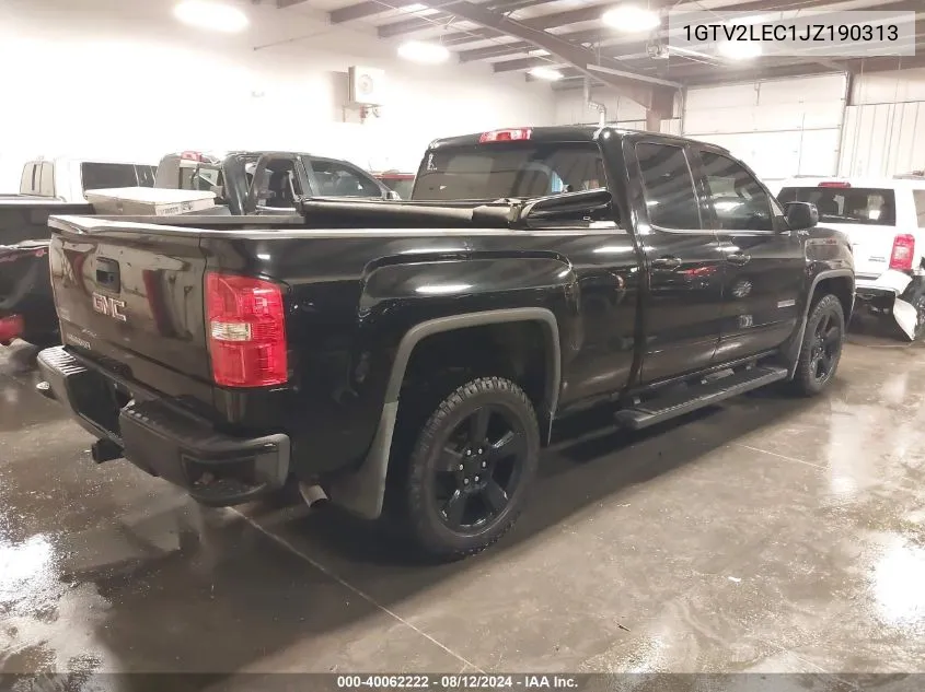 2018 GMC Sierra 1500 VIN: 1GTV2LEC1JZ190313 Lot: 40062222