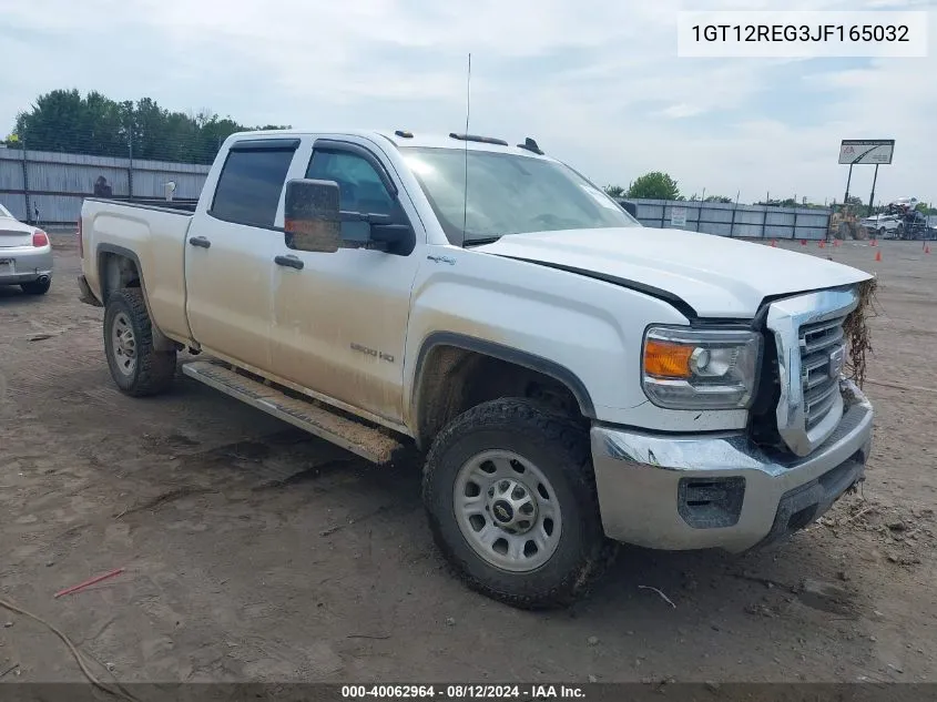 2018 GMC Sierra 2500Hd VIN: 1GT12REG3JF165032 Lot: 40062964