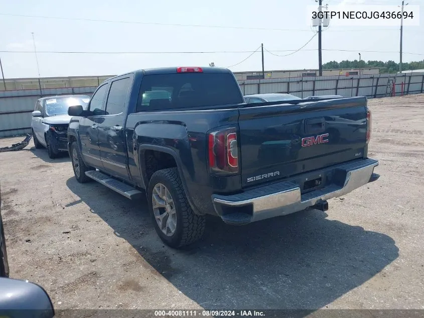 2018 GMC Sierra 1500 Slt VIN: 3GTP1NEC0JG436694 Lot: 40081111