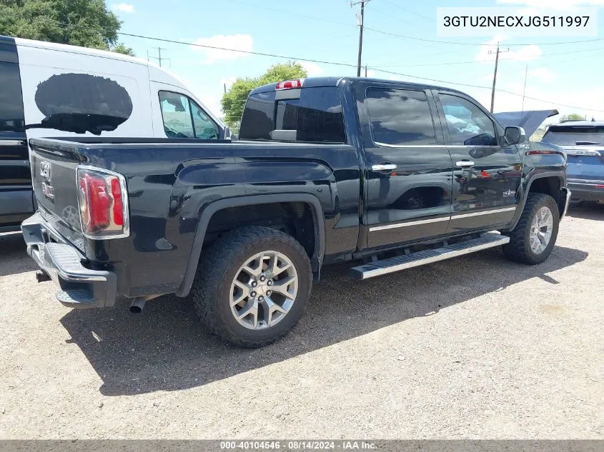 2018 GMC Sierra 1500 Slt VIN: 3GTU2NECXJG511997 Lot: 40104546