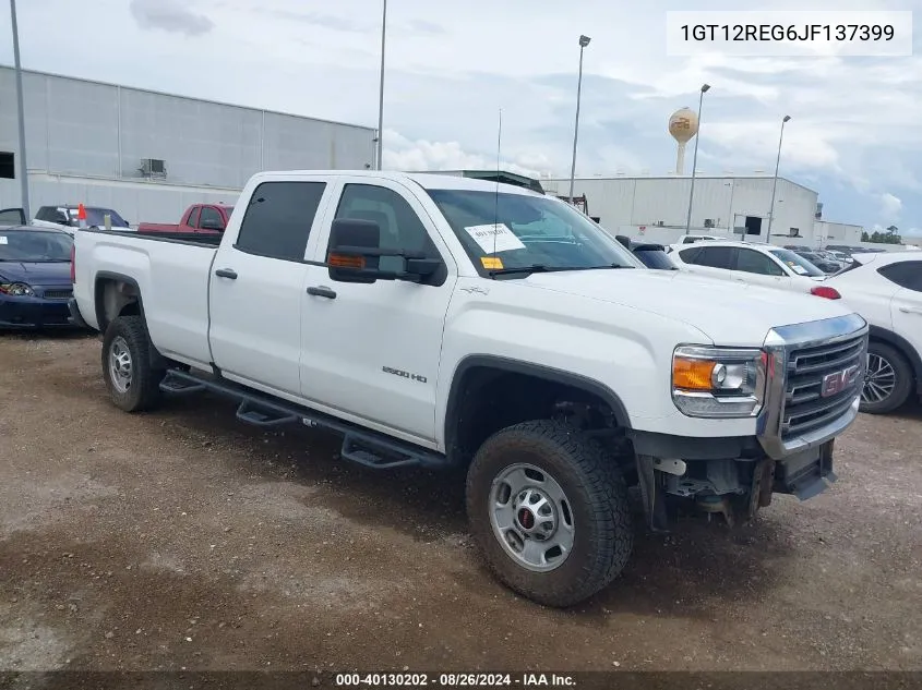 2018 GMC Sierra 2500Hd VIN: 1GT12REG6JF137399 Lot: 40130202