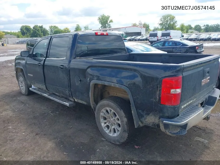 2018 GMC Sierra 1500 Sle VIN: 3GTU2MEC7JG574145 Lot: 40149958