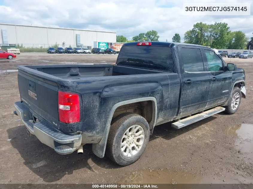 2018 GMC Sierra 1500 Sle VIN: 3GTU2MEC7JG574145 Lot: 40149958