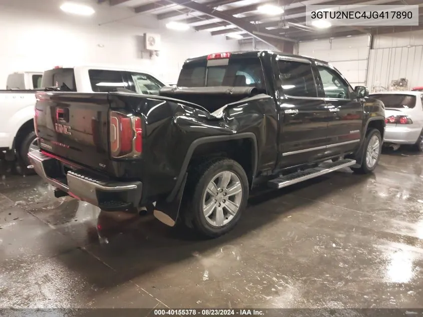 2018 GMC Sierra 1500 Slt VIN: 3GTU2NEC4JG417890 Lot: 40155378