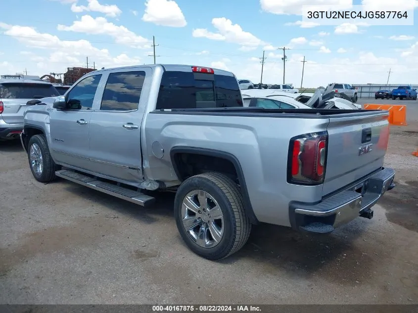 2018 GMC Sierra 1500 Slt VIN: 3GTU2NEC4JG587764 Lot: 40167875