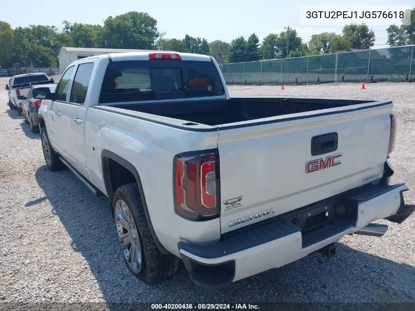 2018 GMC Sierra 1500 Denali VIN: 3GTU2PEJ1JG576618 Lot: 40200436