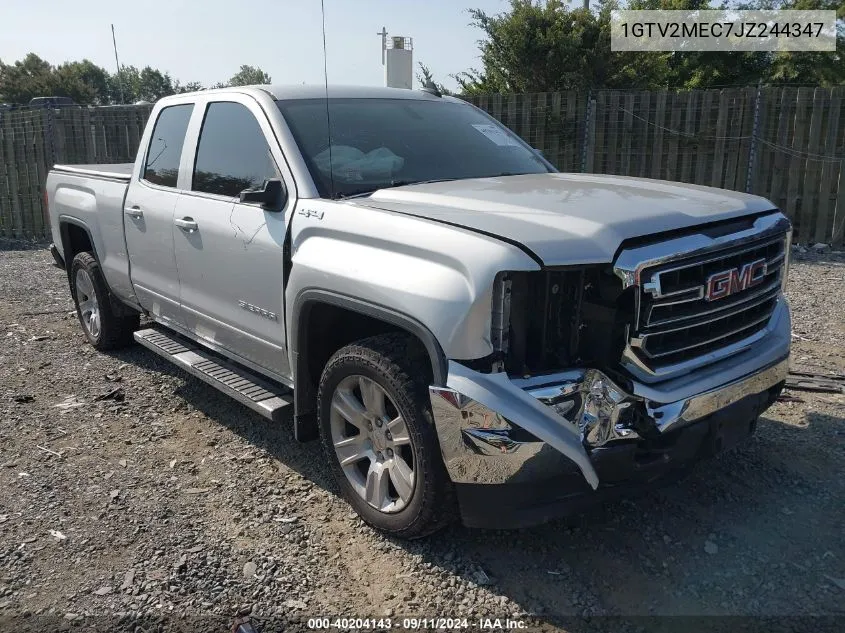 2018 GMC Sierra K1500 Sle VIN: 1GTV2MEC7JZ244347 Lot: 40204143