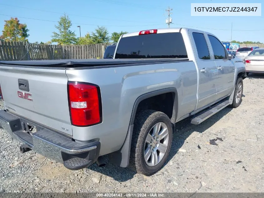 2018 GMC Sierra K1500 Sle VIN: 1GTV2MEC7JZ244347 Lot: 40204143