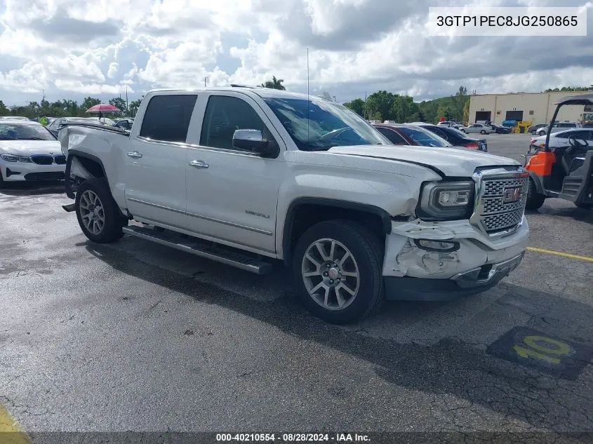 2018 GMC Sierra 1500 Denali VIN: 3GTP1PEC8JG250865 Lot: 40210554