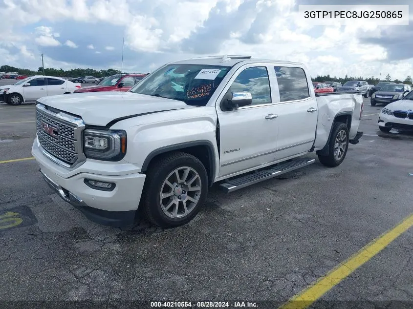 2018 GMC Sierra 1500 Denali VIN: 3GTP1PEC8JG250865 Lot: 40210554