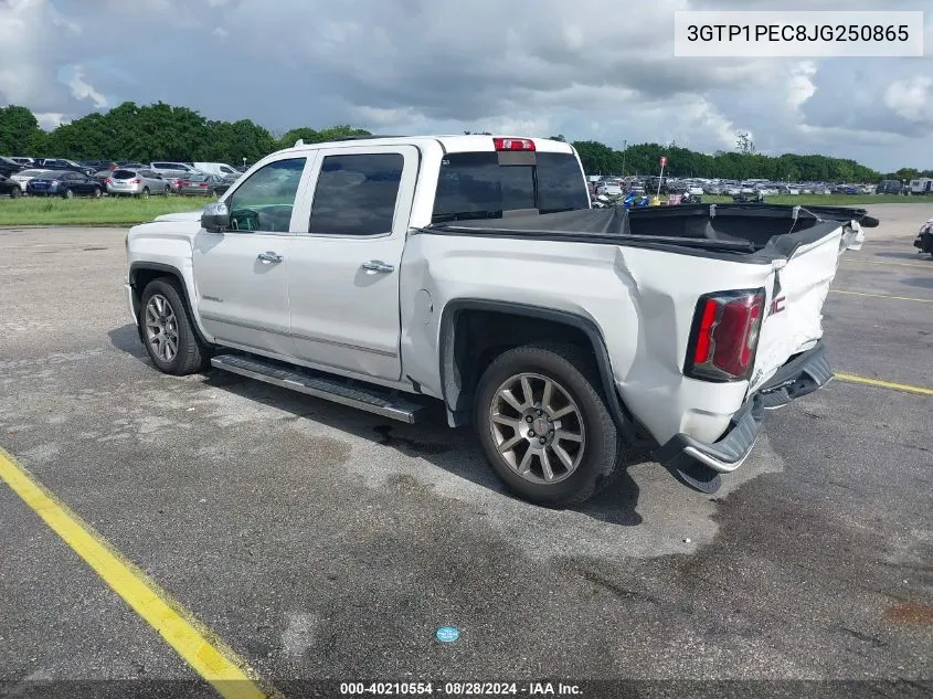 2018 GMC Sierra 1500 Denali VIN: 3GTP1PEC8JG250865 Lot: 40210554