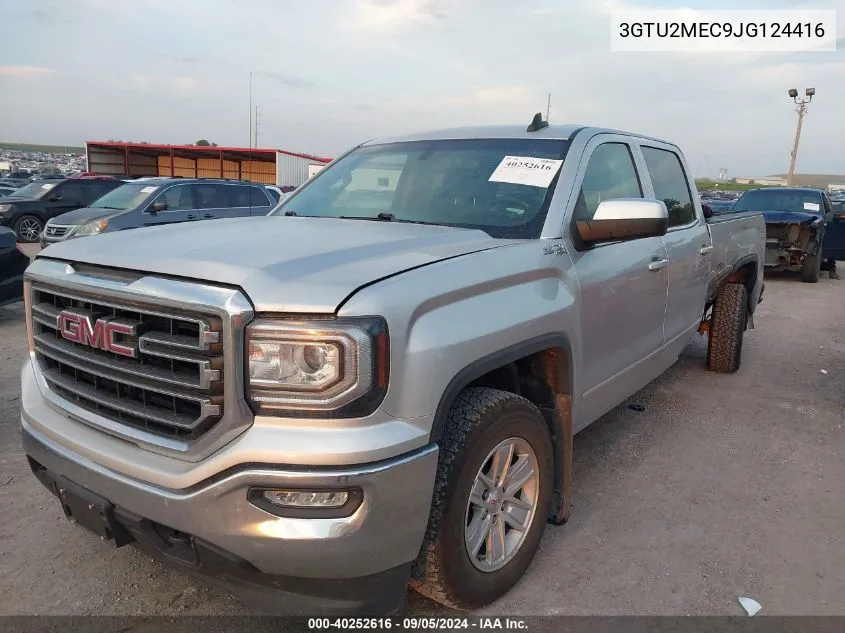 2018 GMC Sierra 1500 K1500 Sle VIN: 3GTU2MEC9JG124416 Lot: 40252616