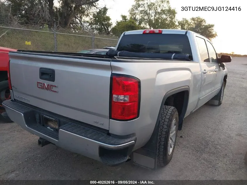 2018 GMC Sierra 1500 K1500 Sle VIN: 3GTU2MEC9JG124416 Lot: 40252616