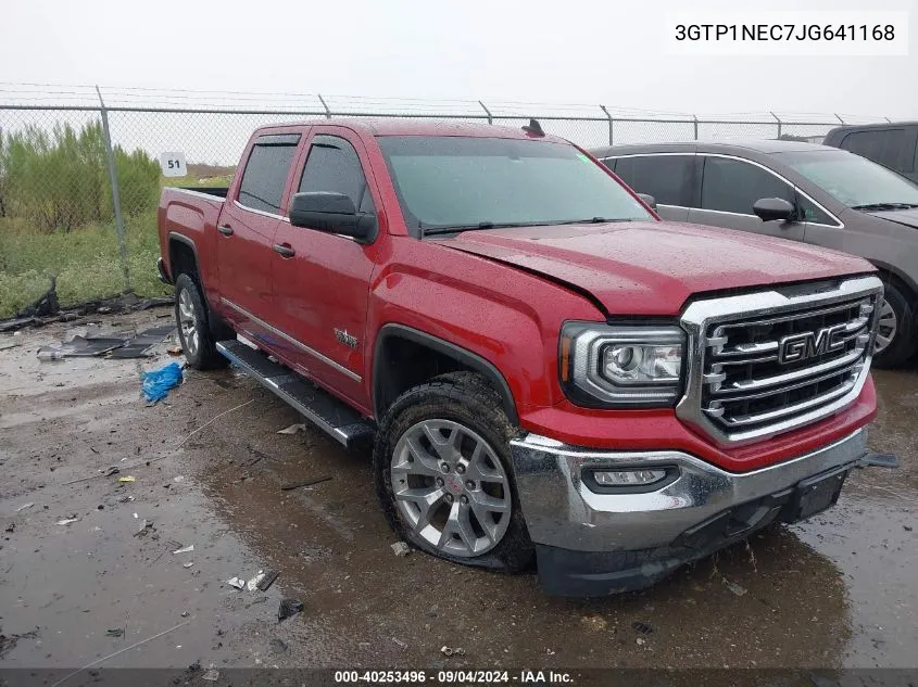 2018 GMC Sierra 1500 Slt VIN: 3GTP1NEC7JG641168 Lot: 40253496