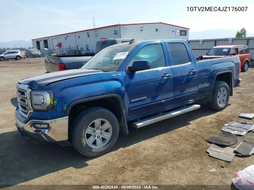 2018 GMC Sierra 1500 Sle VIN: 1GTV2MEC4JZ176007 Lot: 40292849