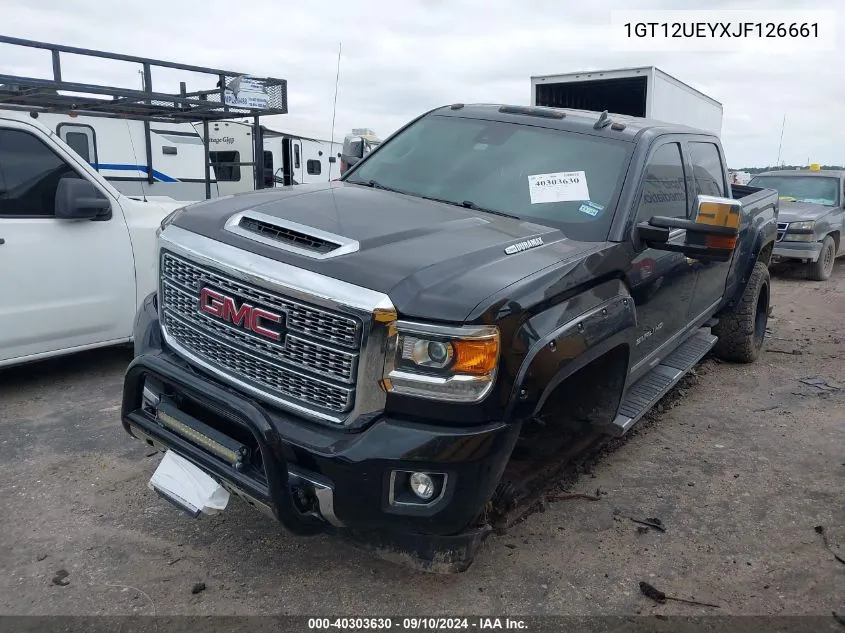 2018 GMC Sierra 2500Hd K2500 Denali VIN: 1GT12UEYXJF126661 Lot: 40303630