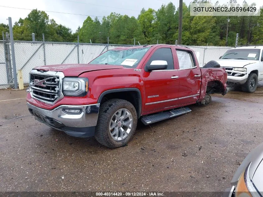 2018 GMC Sierra 1500 Slt VIN: 3GTU2NEC2JG596429 Lot: 40314420