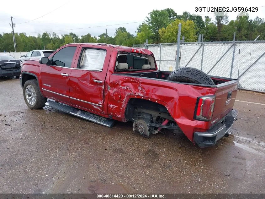 2018 GMC Sierra 1500 Slt VIN: 3GTU2NEC2JG596429 Lot: 40314420