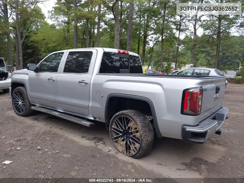 2018 GMC Sierra C1500 Denali VIN: 3GTP1PEC3JG362652 Lot: 40322743