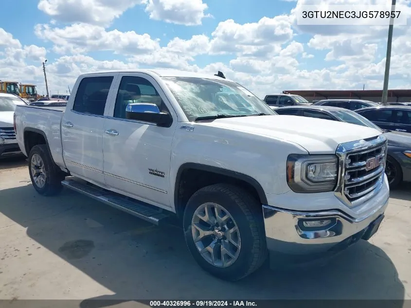 2018 GMC Sierra 1500 Slt VIN: 3GTU2NEC3JG578957 Lot: 40326996