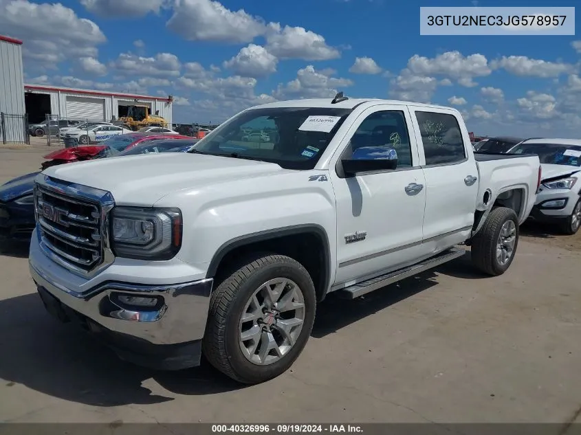 2018 GMC Sierra 1500 Slt VIN: 3GTU2NEC3JG578957 Lot: 40326996