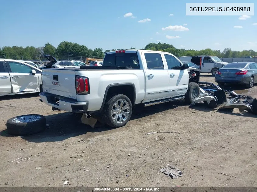 2018 GMC Sierra 1500 Denali VIN: 3GTU2PEJ5JG498988 Lot: 40343394