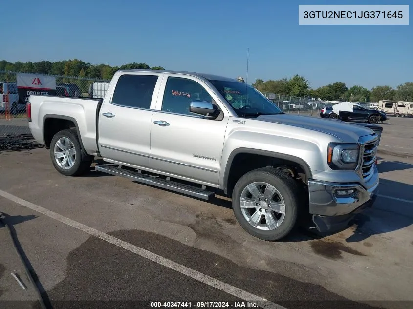 2018 GMC Sierra 1500 Slt VIN: 3GTU2NEC1JG371645 Lot: 40347441