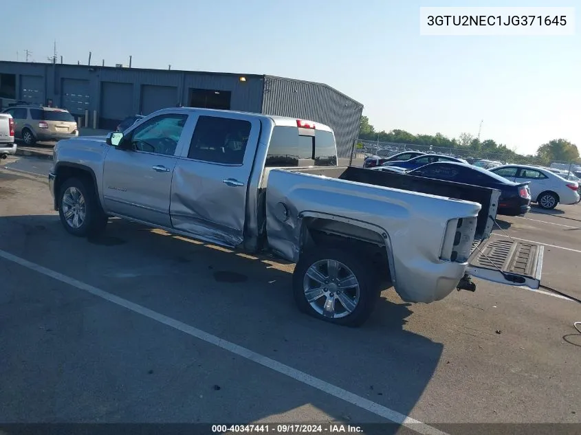 2018 GMC Sierra 1500 Slt VIN: 3GTU2NEC1JG371645 Lot: 40347441