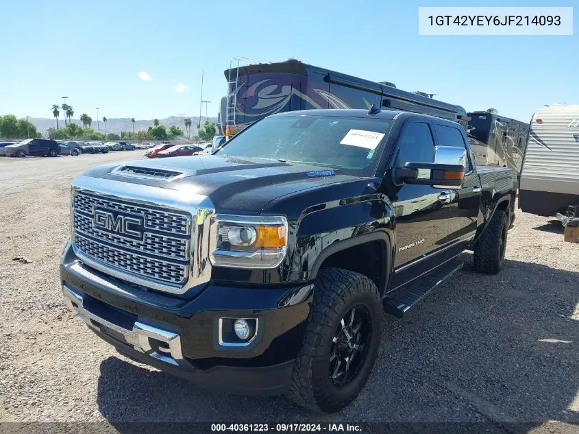 2018 GMC Sierra 3500Hd Denali VIN: 1GT42YEY6JF214093 Lot: 40361223