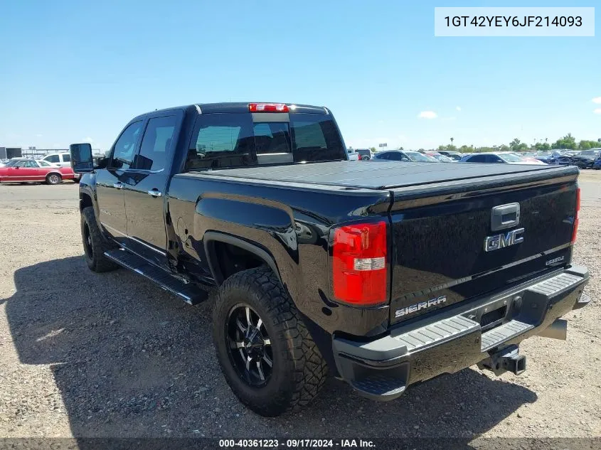 2018 GMC Sierra 3500Hd Denali VIN: 1GT42YEY6JF214093 Lot: 40361223