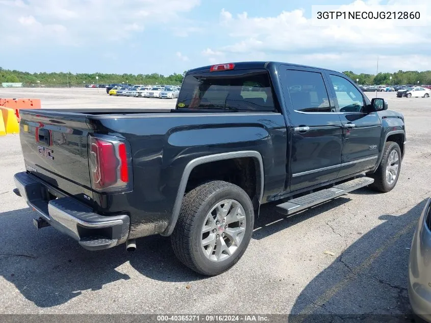 2018 GMC Sierra 1500 Slt VIN: 3GTP1NEC0JG212860 Lot: 40365271