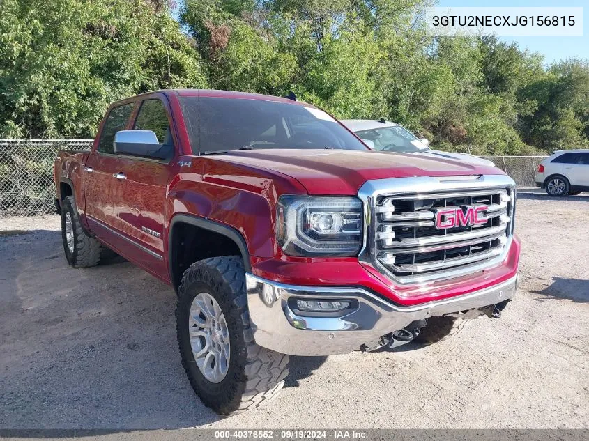 2018 GMC Sierra 1500 Slt VIN: 3GTU2NECXJG156815 Lot: 40376552