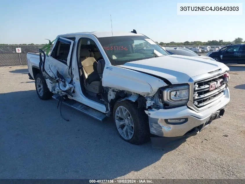 2018 GMC Sierra 1500 Slt VIN: 3GTU2NEC4JG640303 Lot: 40377136