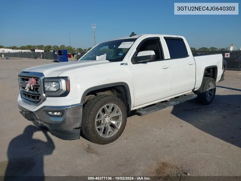 2018 GMC Sierra 1500 Slt VIN: 3GTU2NEC4JG640303 Lot: 40377136